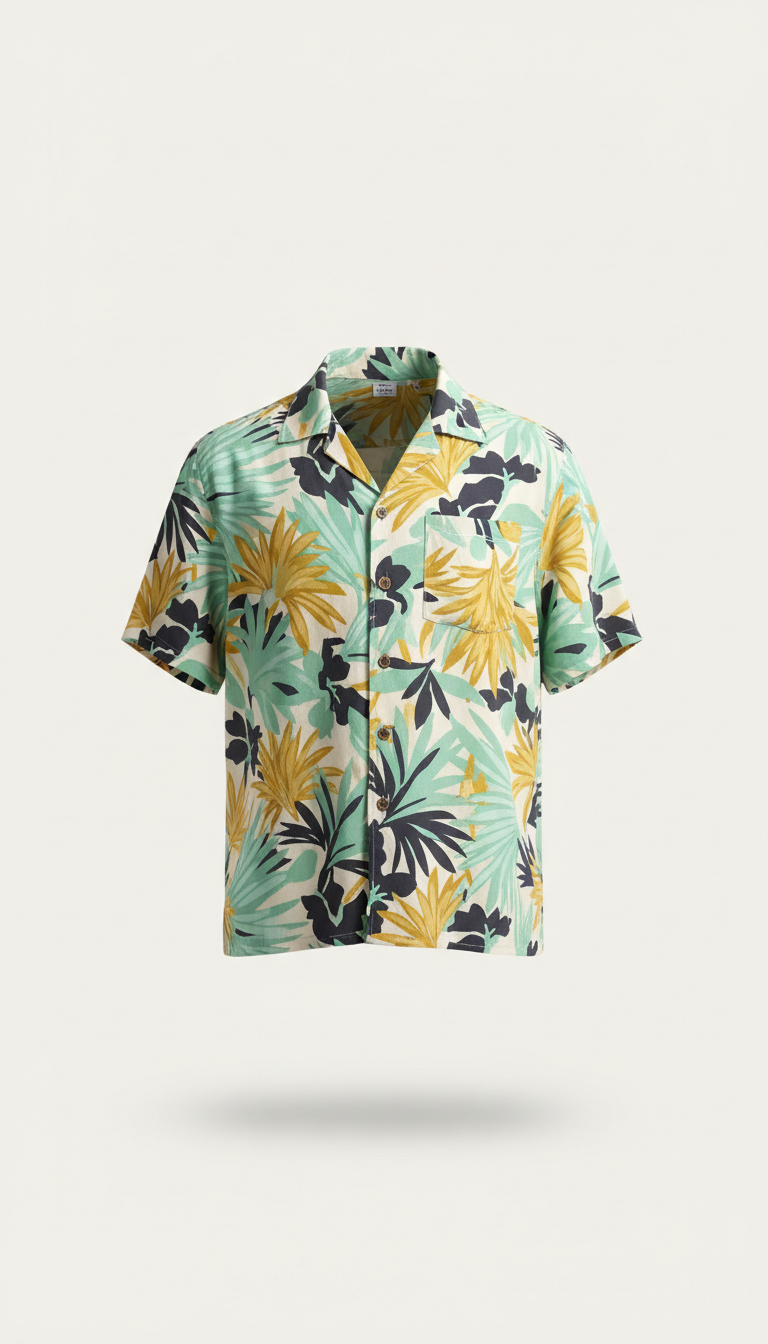 Palm Mist Rayon Hawaiian Shirt